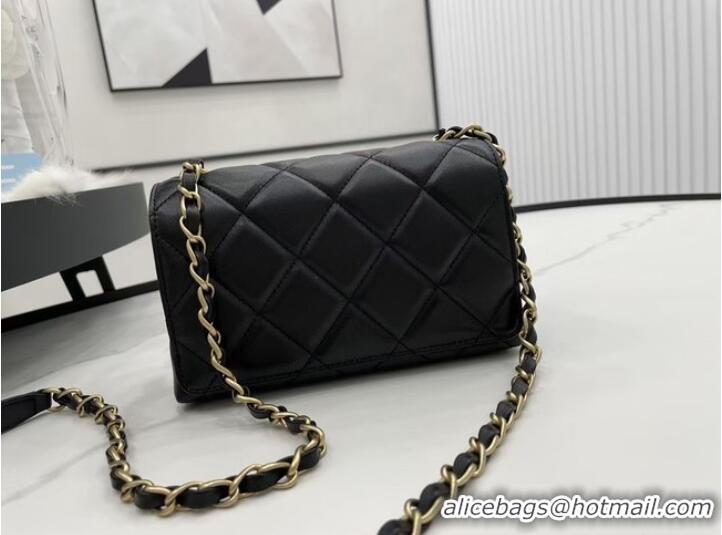 Stylish Low Cost Chanel Flap Lambskin Shoulder Bag AS2556 black