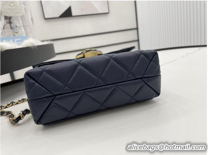 Top Grade Chanel Flap Lambskin Shoulder Bag AS2556 dark blue