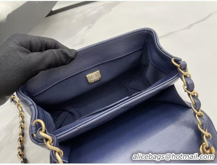 Top Grade Chanel Flap Lambskin Shoulder Bag AS2556 dark blue