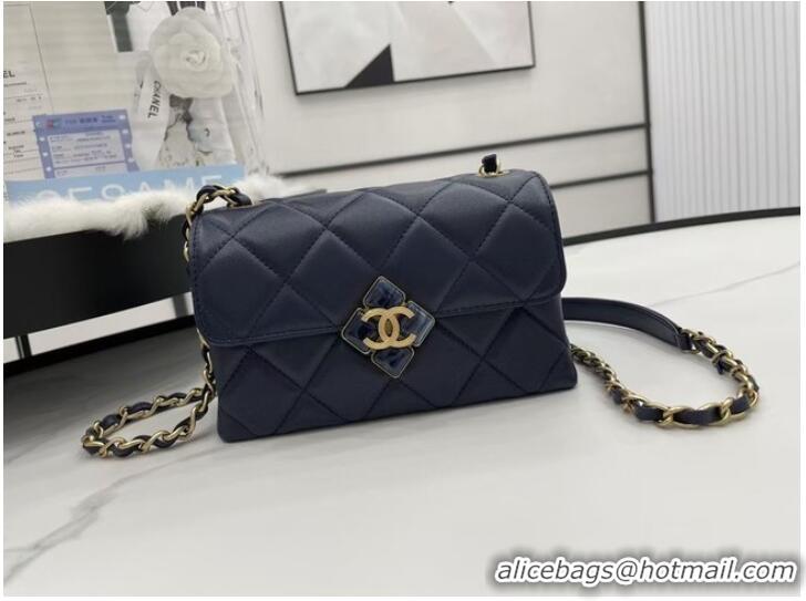 Top Grade Chanel Flap Lambskin Shoulder Bag AS2556 dark blue