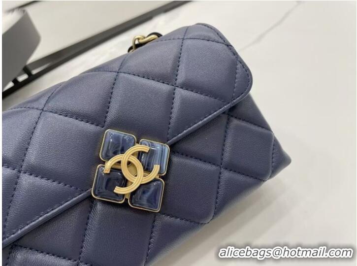 Top Grade Chanel Flap Lambskin Shoulder Bag AS2556 dark blue