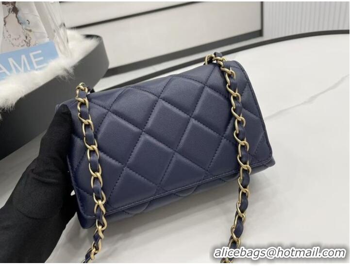 Top Grade Chanel Flap Lambskin Shoulder Bag AS2556 dark blue