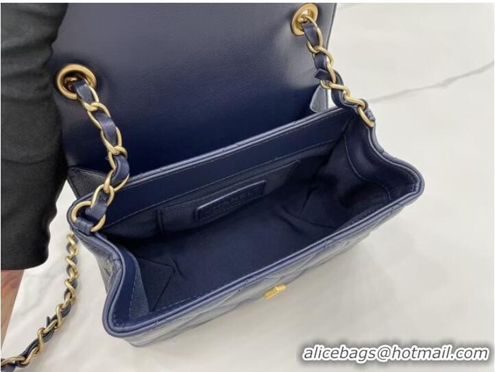 Top Grade Chanel Flap Lambskin Shoulder Bag AS2556 dark blue