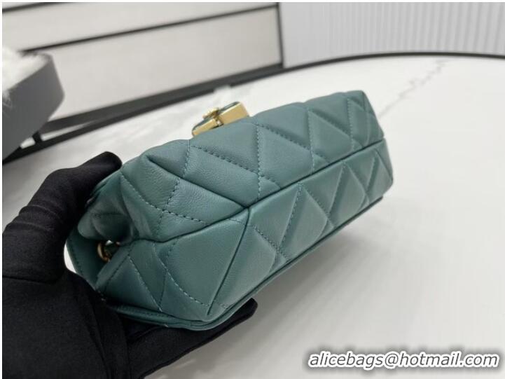 Pretty Style Chanel Flap Lambskin Shoulder Bag AS2556 green