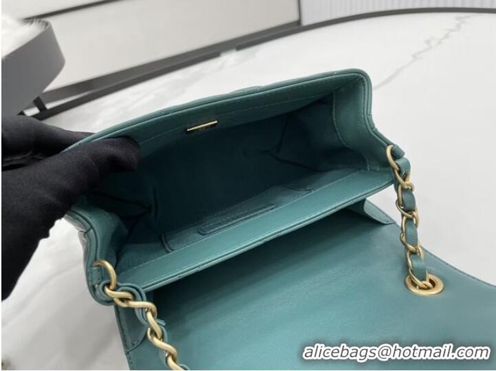 Pretty Style Chanel Flap Lambskin Shoulder Bag AS2556 green