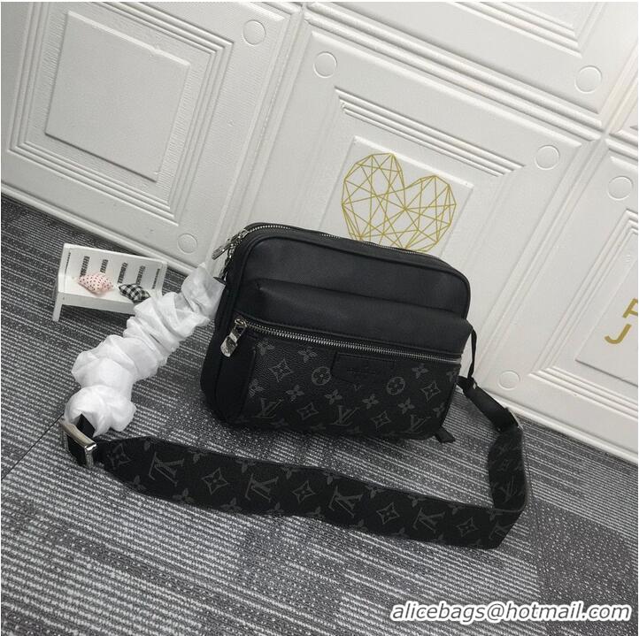 Famous Brand Louis Vuitton Monogram Eclipse Original Leather Messenger Bag 30233