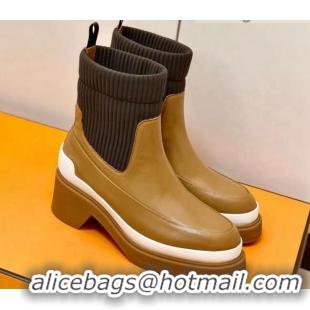 Top Quality Hermes Calfskin Ankle Boot 1207062 Brown