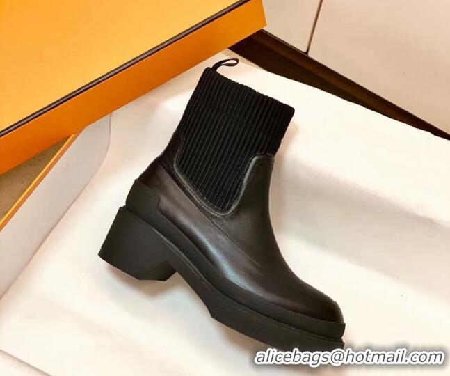 Grade Quality Hermes Calfskin Ankle Boot 1207062 Black