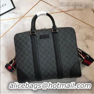 Top Grade Gucci Men's GG Black Briefcase 474135