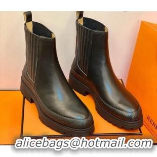 Best Quality Hermes Calfskin Ankle Boot 207064 Black