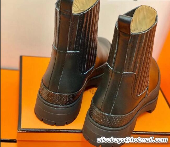 Best Quality Hermes Calfskin Ankle Boot 207064 Black