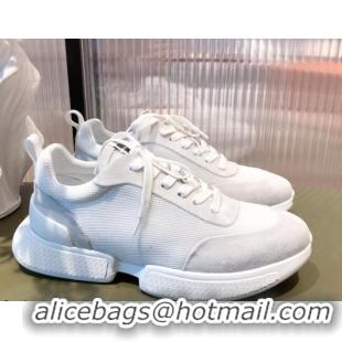 Comfortable Hermes Men's Mesh Sneakers 011318 White