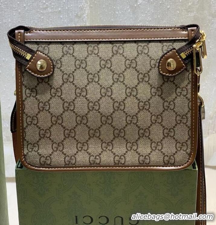 Luxurious Gucci Messenger bag with Interlocking G 674164 brown