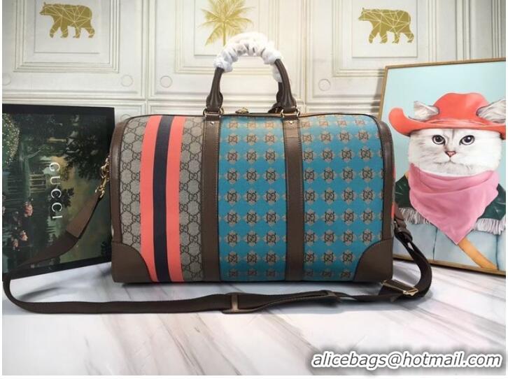 Top Quality Gucci GG carnation print duffle bag 681133 brown