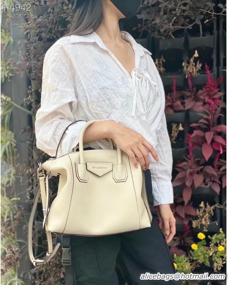 Spot Bulk GIVENCHY Original Leather Shoulder Bag 63188 Off White