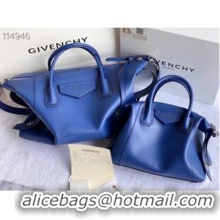 Grade Quality GIVENCHY Original Leather Shoulder Bag 63188 blue