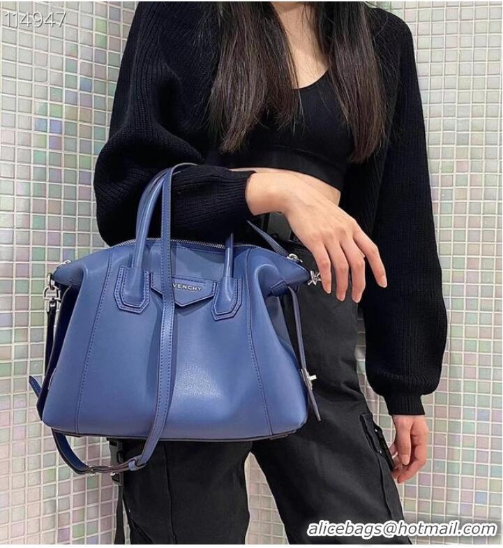 Grade Quality GIVENCHY Original Leather Shoulder Bag 63188 blue