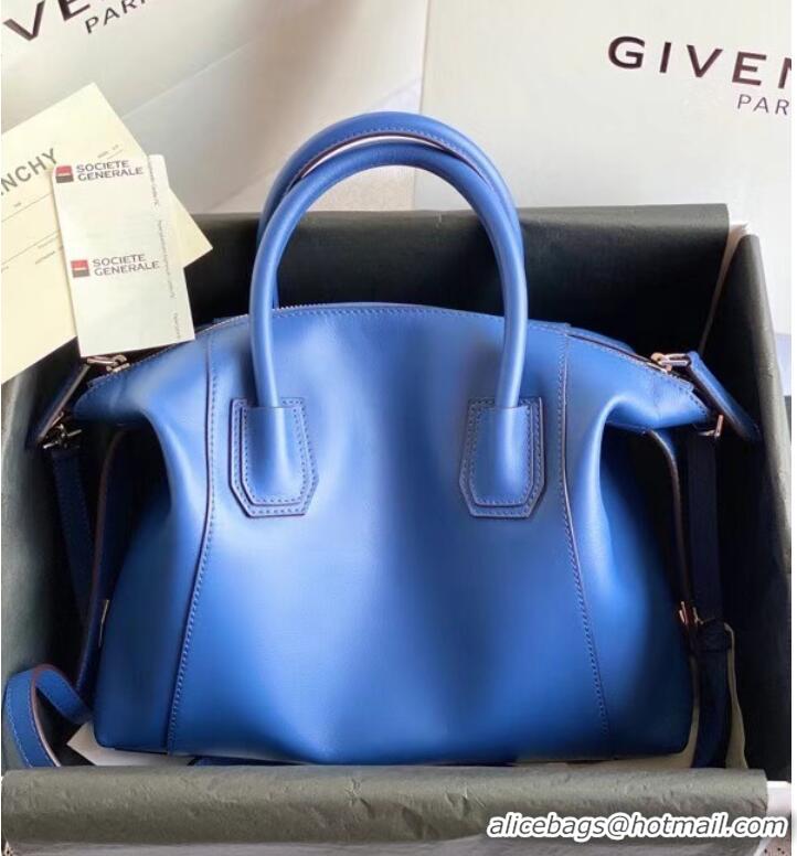 Grade Quality GIVENCHY Original Leather Shoulder Bag 63188 blue