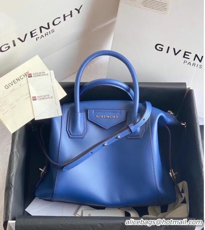 Grade Quality GIVENCHY Original Leather Shoulder Bag 63188 blue