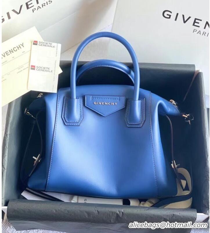 Grade Quality GIVENCHY Original Leather Shoulder Bag 63188 blue