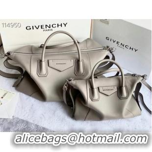 New Fashion GIVENCHY Original Leather Shoulder Bag 63188 light gray