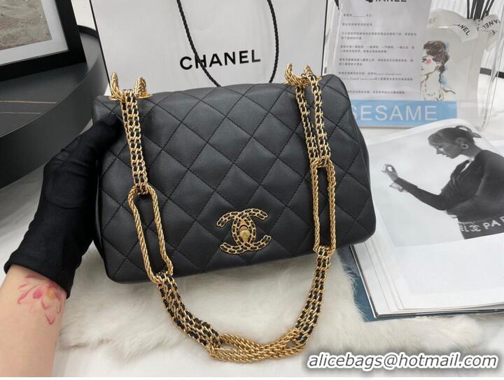 Well Crafted Chanel Flap Original Lambskin Shoulder Bag AS2975 AS2976 Black