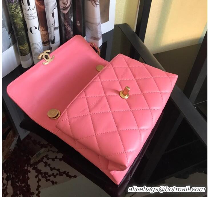 Original Cheap Chanel Flap Lambskin Shoulder Bag AS3011 pink