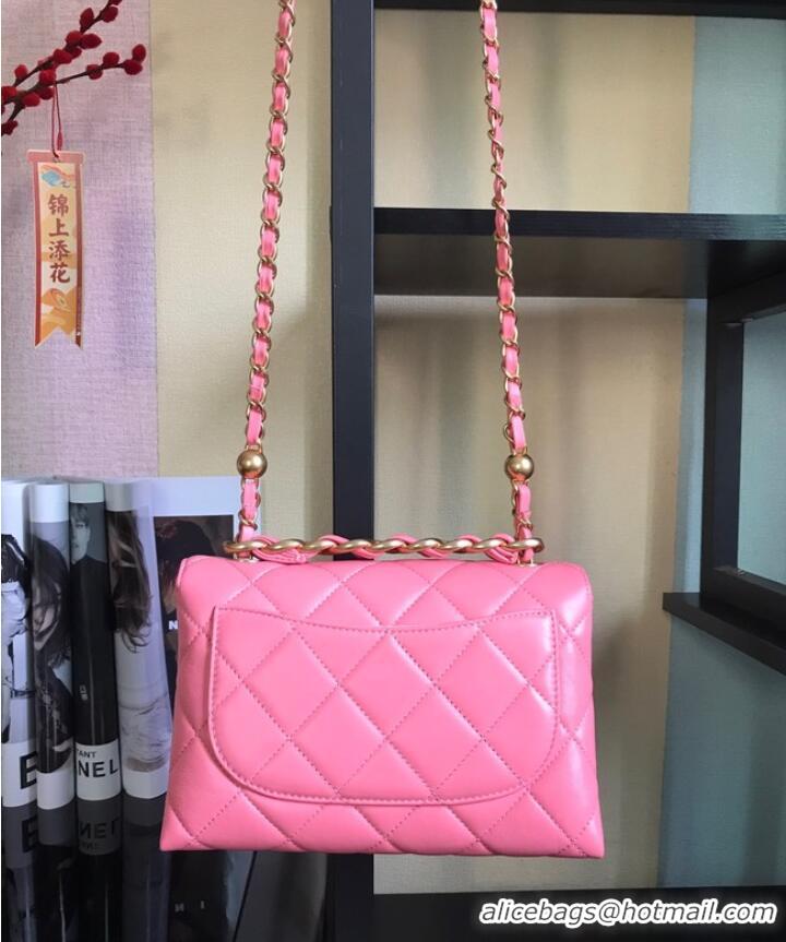 Original Cheap Chanel Flap Lambskin Shoulder Bag AS3011 pink