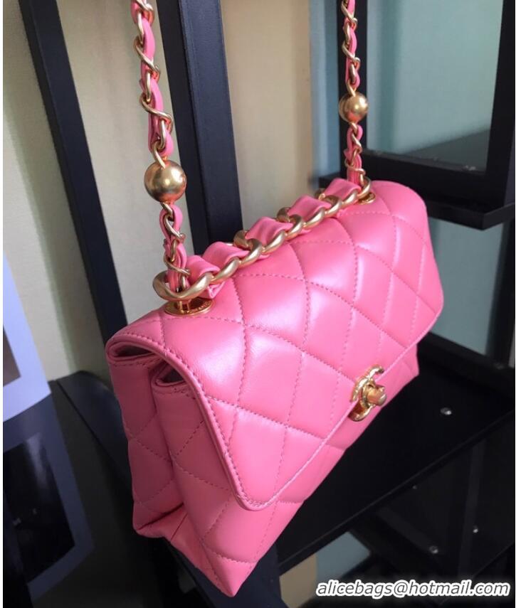 Original Cheap Chanel Flap Lambskin Shoulder Bag AS3011 pink