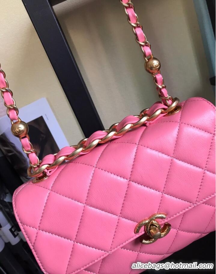 Original Cheap Chanel Flap Lambskin Shoulder Bag AS3011 pink