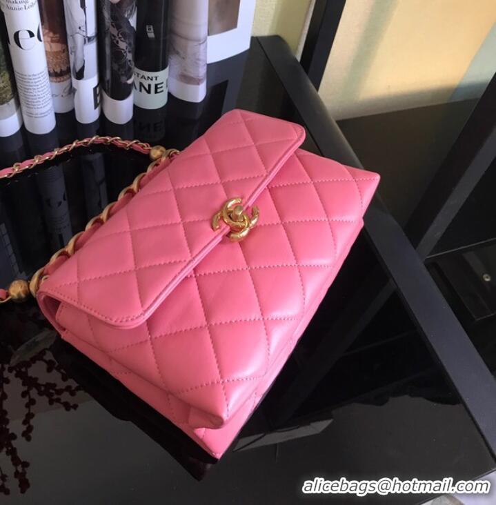 Original Cheap Chanel Flap Lambskin Shoulder Bag AS3011 pink