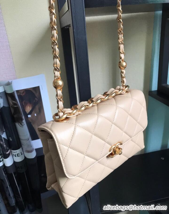 Good Product Chanel Flap Lambskin Shoulder Bag AS3011 cream