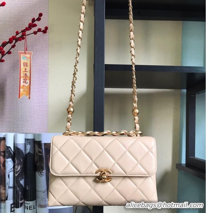 Good Product Chanel Flap Lambskin Shoulder Bag AS3011 cream