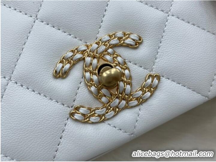 Latest Style Chanel Flap Lambskin Shoulder Bag AS2975 white