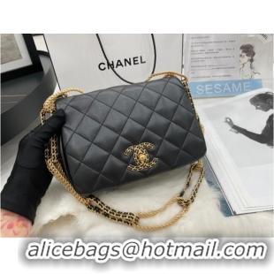 Good Quality Chanel Flap Lambskin Shoulder Bag AS2975 black