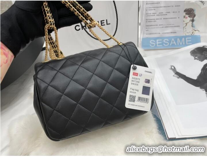 Good Quality Chanel Flap Lambskin Shoulder Bag AS2975 black