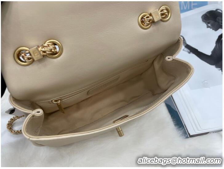 Modern Classic Chanel Flap Lambskin Shoulder Bag AS2975 cream