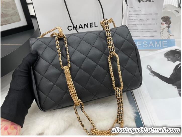 Most Popular Chanel Flap Lambskin Shoulder Bag AS2976 black