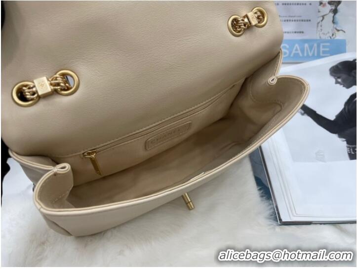 Particularly Recommended Chanel Flap Lambskin Shoulder Bag AS2976 cream