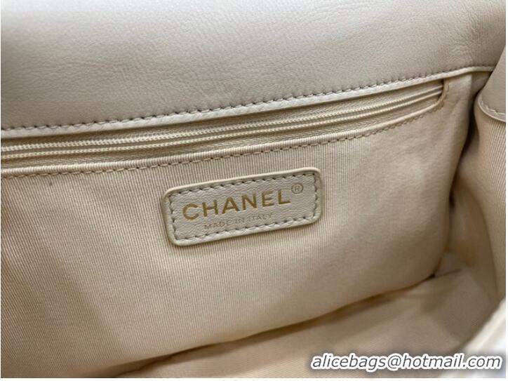 Particularly Recommended Chanel Flap Lambskin Shoulder Bag AS2976 cream