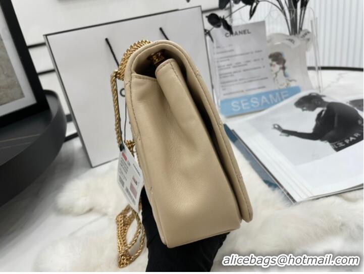 Particularly Recommended Chanel Flap Lambskin Shoulder Bag AS2976 cream