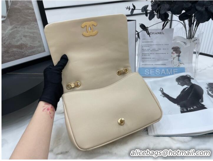 Particularly Recommended Chanel Flap Lambskin Shoulder Bag AS2976 cream