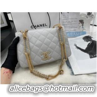 Fashion Discount Chanel Flap Lambskin Shoulder Bag AS2976 light gray