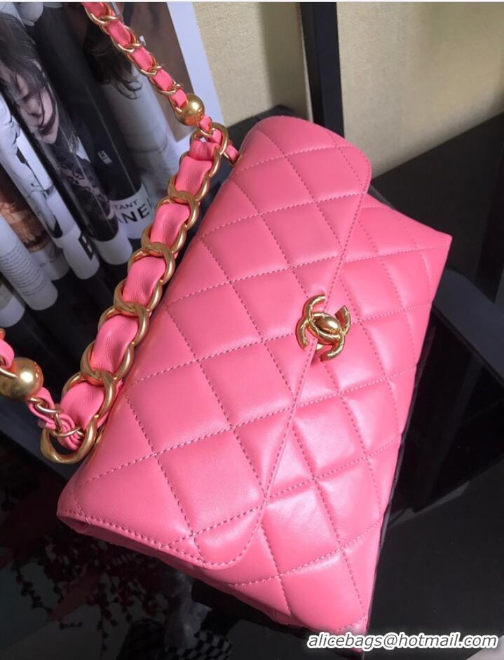 Shop Grade Chanel Flap Lambskin Shoulder Bag AS1267 Pink