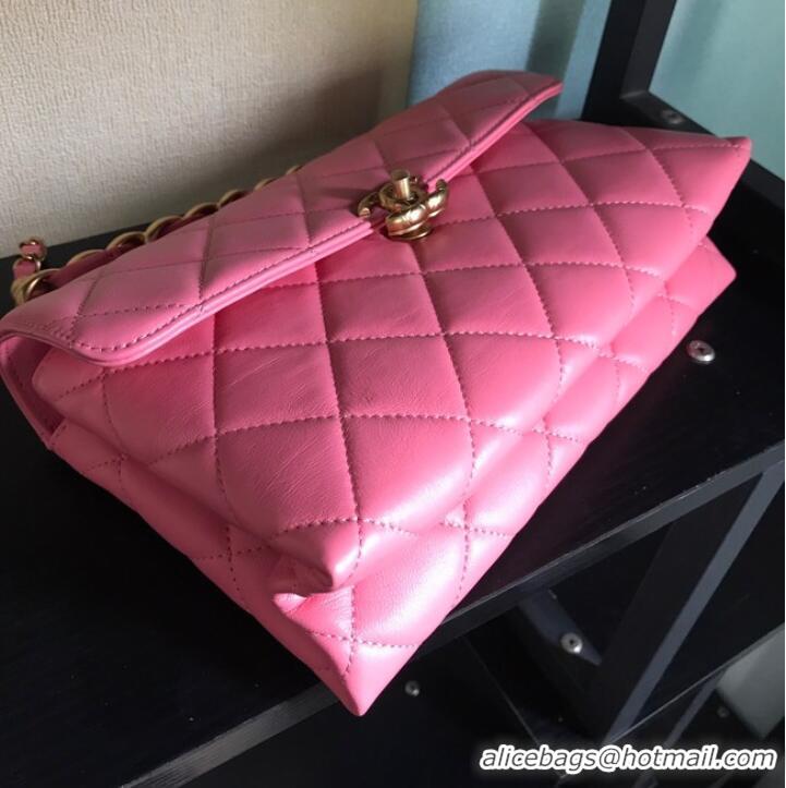 Shop Grade Chanel Flap Lambskin Shoulder Bag AS1267 Pink