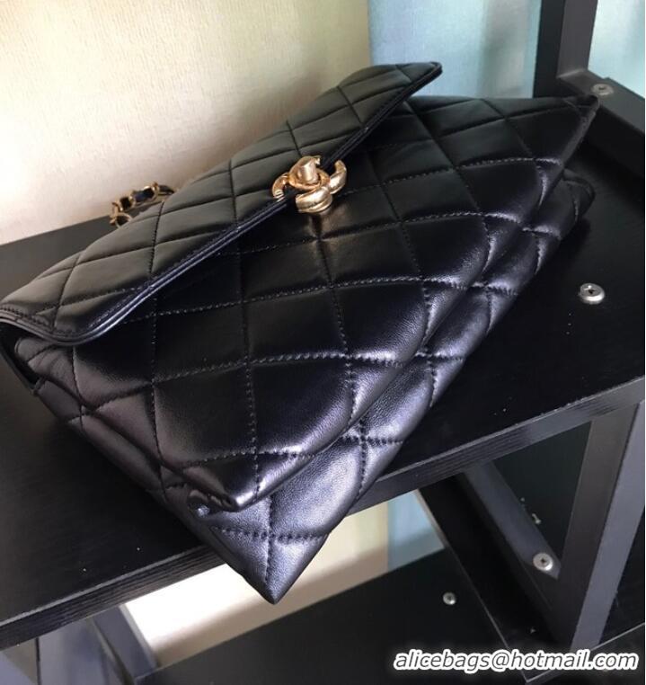 Market Sells Chanel Flap Lambskin Shoulder Bag AS1267 black