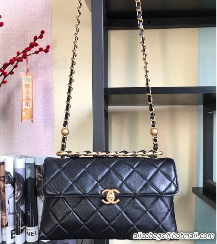 Market Sells Chanel Flap Lambskin Shoulder Bag AS1267 black