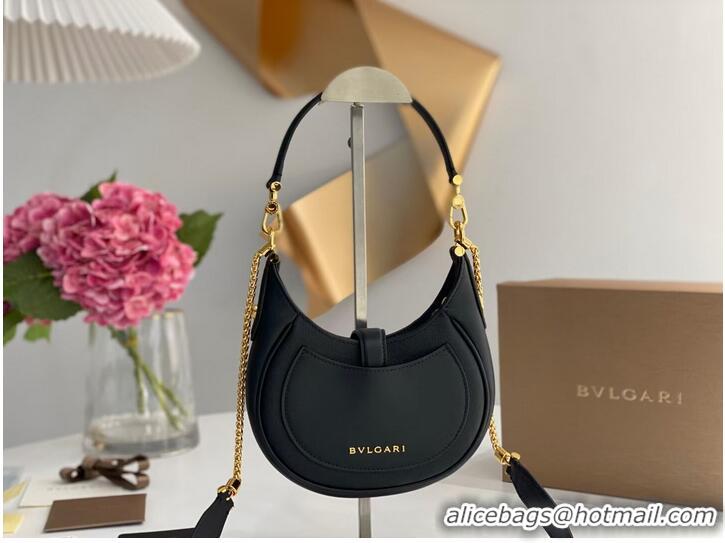 Top Grade BVLGARI Shoulder Bag Calfskin Leather B281632 black