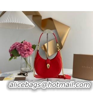 Buy Classic BVLGARI Shoulder Bag Calfskin Leather B281632 RED