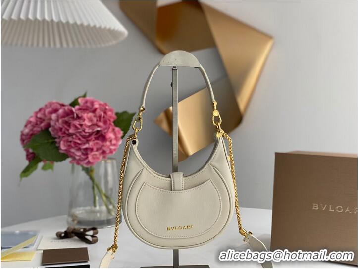 Inexpensive BVLGARI Shoulder Bag Calfskin Leather B281632 white